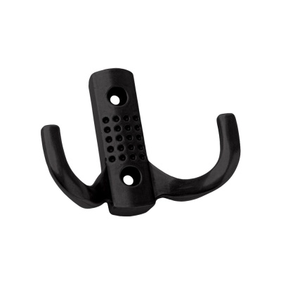 Крючок 2-х рожковый с перфорацией черный (002-001428)